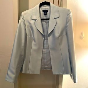 Vintage silk light blue blazer